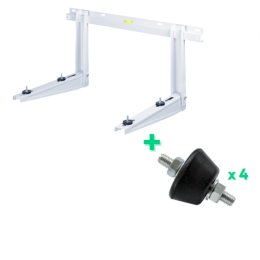 Supports muraux 800 x 465 mm + 4 amortisseurs coniques 22X38MM M8 Portée 67kg/amort - IMPERIALE