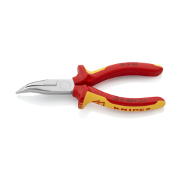 Pince demi-ronde avec tranchant (pince bec de cigogne) isolées par gaines bimatière - KNIPEX