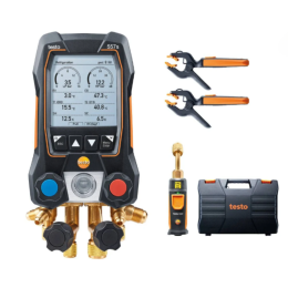 Testo 557s  Kit Smart Vide - Manifold électronique intelligent avec sondes de vide et température à pince sans filet