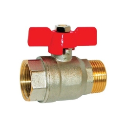 Vanne papillon à boisseau sphérique laiton - MF - 26x34