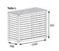 Cache climatisation composite Taille L blanc