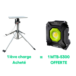 1 Lève charge 240V - 3,70m Javac acheté = 1 Lampe de chantier LED rechargeable/branchable sur secteur - UNILITE - MTB-5300 OFFERTE !