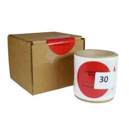 Vignettes de contrôle d'étanchéité rouges ''Reconnu non étanche'' (rouleau 30 exemplaires)