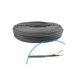 Cable blindé 2x0,75 couronne de 100m