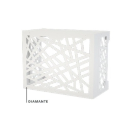 Cache clim acier galvanisé model Diamante Taille L - blanc - ASPEN PUMPS