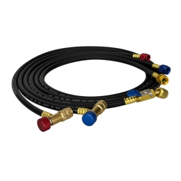 Flexibles de charge 150 cm (x3) avec vannes de sécurité EASYCONNECT sur prise Schrader 1/4"-5/16" - TEDDINGTON