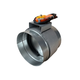 Registre motorisé en acier galvanisé Ø 160 mm avec servomoteur extra-plat 230 Volts, tout-ou-rien - BAILLINDUSTRIE