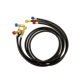 VZE-SERIES Jeu de 3 flexibles 1m50 avec vanne zéro émission (VZE) (R134a) - LINSTRUMENT