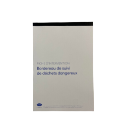 Carnet fiche d'intervention - Bordereau de suivi de déchets dangereux - cerfa n°15497*03