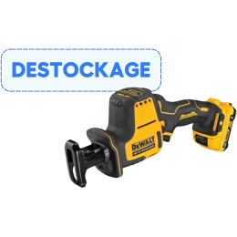 DESTOCKAGE : Scie sabre Compacte XR 12V 2Ah Li-Ion Brushless DeWALT + 2 batteries et 1 chargeur - DEWALT