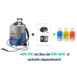 Pack Malin - Nettoyeur à pression EVOCLEAN +  Lot de 3 produits nettoyants puissants (Evo, Acid, Alkaline)