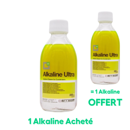 1 ALKALINE ULTRA acheté = 1 ALKALINE ULTRA offert ! Nettoyant puissant dégraissant et dépolluant pour condenseur - ERRECOM/LINSTRUMENT (Flacon 250ml)