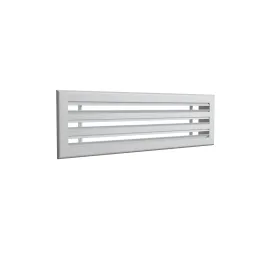 Diffuseur linéaire triple fentes RAL9016 & plénum acier isolé extra-plat 600X150 (piquage 200mm) - BAILLINDUSTRIE