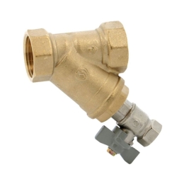 Filtre en Y à tamis laiton avec robinet de rinçage 20x27