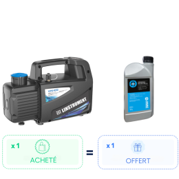 Pack : 1 Pompe à vide double étage R32, 282 L/min achetée = 1L d'huile offert