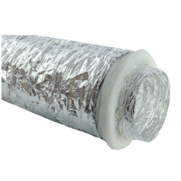 Gaine souple Aluminium - Epaisseur 50mm - Isolation Phonique Ouate M1/M1- Ø 254 mm - 1 x 10 m