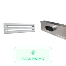 Kit Plénum + Diffuseur de soufflage d'air pour plenum 600x100mm / débits d'air 150/350 m3/h - BAILLINDUSTRIE