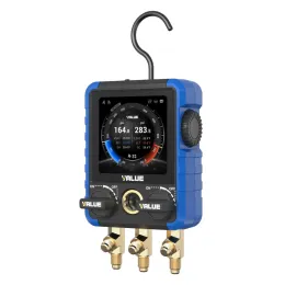 Manomètre électronique connecté 2 voies à écran graphique + 2 pinces de température - Bluetooth - VALUE