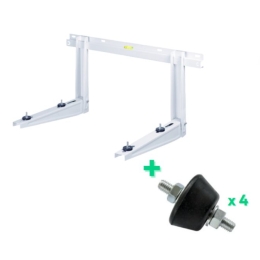 Support mural 800 x 465 mm + 4 amortisseurs coniques 22X38MM M8 Portée 67kg/amort - IMPERIALE