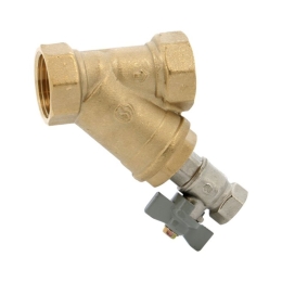 Filtre en Y à tamis laiton avec robinet de rinçage 26x34