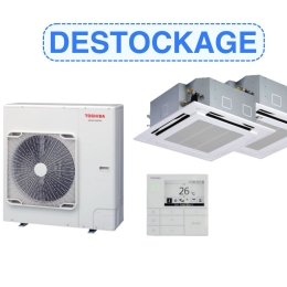 Kit Twin - Triphasé + 2 cassettes standard, sous face et télécommande - TOSHIBA